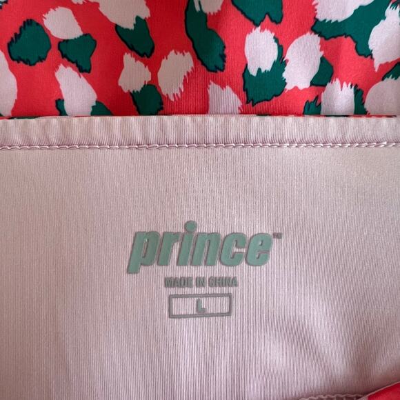 Prince Golf Pickleball Skort Orange with Pink and Green Print Size Large - Picture 4 of 6